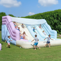 Château gonflable de couleur pastel gonflable bon marché et de haute qualité