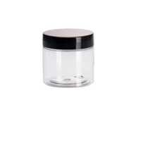 Bocaux en plastique PET à large ouverture avec couvercles en aluminium, transparents, pour cosmétiques et poudres en vrac, avec bouchons à vis – Vente en gros