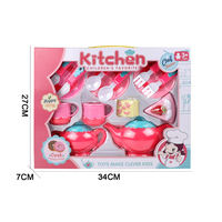 Jouet de cuisine populaire et abordable pour filles, service à thé en plastique, vaisselle de dessert, jouets de maison de poupée, jouets de goûter