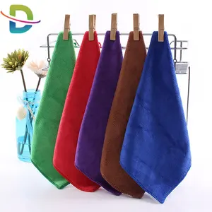 Kitchen Dishcloth Towel Best Selling Microfiber Square Knitted Kitchen Equipment for Restaurant Plain Dyed Kitchen Cloths CN;HEB