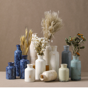 Nordic Grey Grote Keramische Vaas Porseleinen Bloempot Kerst Home Decor Keramische Vaas - Product Image 1