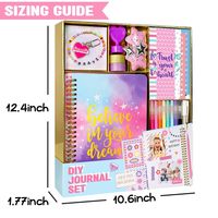 Kit de Journal Personnalisé DIY – Cadeau d'Anniversaire pour Adolescente, Carnet, Boîte de Scrapbooking, Ensemble de Journal Intime pour Enfants, Étudiants, Remise de Diplôme et Fêtes