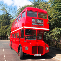 Bus à étages double pour la vente de nourriture à Londres / Bus mobile de restauration de rue