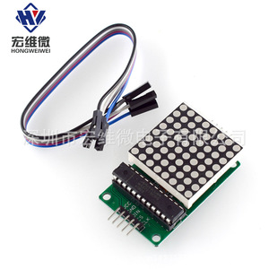 โมดูลจอแสดงผล LED แบบจุด Hongwei Micro Max7219 ขนาด 8x8 พร้อมสาย DuPont สำหรับไมโครคอนโทรลเลอร์ - Product Image 3