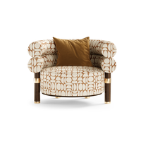Canapé moderne d'hôtel Canapé simple moderne léger italien de luxe Fauteuil de salon en tissu de velours