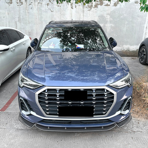 Audi Q3 F3 Sline 2019+ Front Bumper Lip Splitter Piano Black Carbon Fiber Texture Matte Finish Car Body Kit - Product Image 3