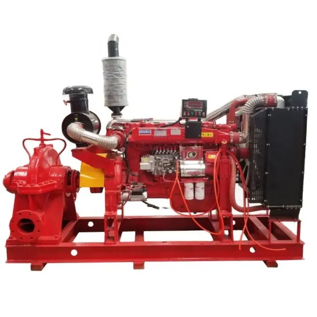 fire pump set D+E+J three system 500gpm   General dual power fixed water supply equipment diesel engine fire fighting water pump