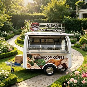 Remorque alimentaire ronde, restaurant mobile, remorque de cuisine, restauration de rue, traiteur commercial, camion de restauration de bubble tea - Product Image 1