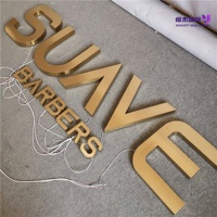 Enseigne Murale Lumineuse LED 3D Personnalisée en Acrylique et Acier Inoxydable avec Effet Halo, Télécommandée, pour Intérieur/Extérieur, Logos d'Entreprises, Bureaux et Façades de Magasins