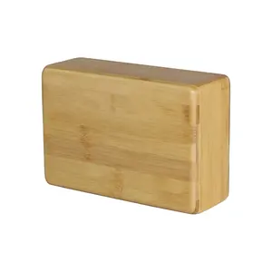 Wholesale fitness accessories Natural solid Bamboo yoga block Multifunctional Bamboo Yoga Bricks