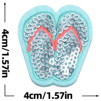 Patchs brodés à thermocoller. Patch brodé en appliqué de paillettes en forme d'étoile de mer, de méduse et de coquillage pour vêtements et sacs