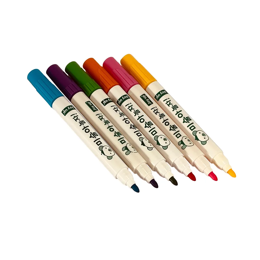 Fabriqué à Taiwan 12/24/36/48 stylo marqueur à plume mince à base d'eau multicolore encre Non toxique pour la coloration scolaire