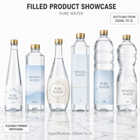 Machine de rinçage, remplissage et bouchage automatique CE pour bouteilles PET et en verre d'eau potable pure, compacte et économe en espace