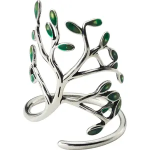 RC1321 Sterling Silver Ring Female Japan And South Korea Simple Open Life Tree European And American Fashion Ring
