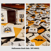 Ensemble de Mahjong américain à thème Halloween, tuiles en acrylique, jeu de société pour cadeau de fête, logo personnalisé OEM