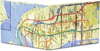 Cartera Minimalista de PU Plegable Personalizada con Cierre de Papel Tyvek Impermeable y Lavable para Hombre, con Bolsillo Frontal y Mapa de Metro Ligero