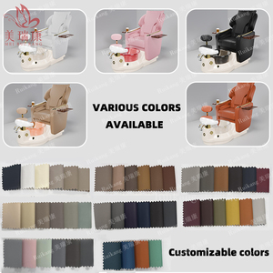 Sillón de Pedicura Eléctrico para Spa de Pies con Masaje de Espalda, Estación de Manicura, Lujoso, Moderno y Elegante en Color Rosa, Personalizado de Fábrica para Salón de Belleza - Product Image 5