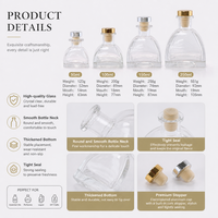 Bouteille vide en verre de 100 ml, 50 ml, 250 ml pour diffuseur d'arômes sans flamme avec bouchon à vis pour voiture et maison, recharge d'huiles essentielles