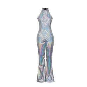 <span class=keywords><strong>Tuta</strong></span> Hippie - Costume Sexy <span class=keywords><strong>Argento</strong></span> Scintillante per Halloween, Feste Cocktail, Spettacoli Teatrali, Stile Moda, Costume da Discoteca - Product Image 4