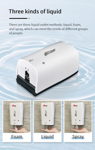 Distributeur automatique <span class=keywords><strong>de</strong></span> savon liquide sans contact SBF pour <span class=keywords><strong>salle</strong></span> <span class=keywords><strong>de</strong></span> <span class=keywords><strong>bain</strong></span> d'hôtel, 1000 ml, mural, à capteur, en ABS, alimenté par piles - Product Image 5