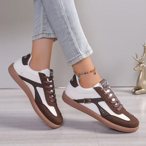 <span class=keywords><strong>Scarpe</strong></span> Casual da <span class=keywords><strong>Donna</strong></span> Europee e Americane, Taglia Grande, Classiche con Punta Rotonda, Lacci e Suola Piatta - Product Image 2