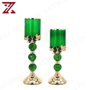 Design créatif de luxe <span class=keywords><strong>intérieur</strong></span> bureau verre artisanat vert ornements pot de bonbons <span class=keywords><strong>décoration</strong></span> de la <span class=keywords><strong>maison</strong></span> - Product Image 3