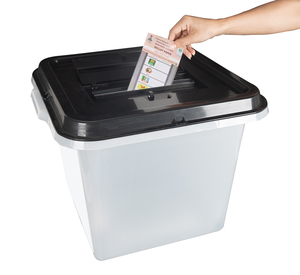 Venta al por mayor de urnas de seguridad general de plástico transparente de 43L para votación para una votación electoral segura - Product Image 1