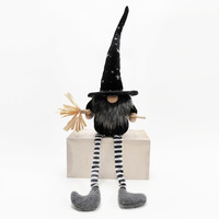 Décoration en tissu pour Halloween, butoir de porte sorcière, elfe à longues jambes créatif pour bureau