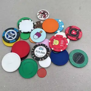 Impresión de logotipo personalizado, chip de póquer de cerámica ABS, casino, póker