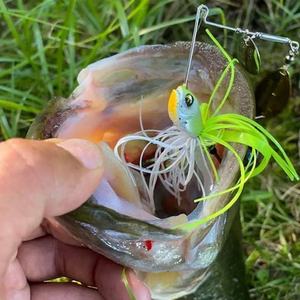 Nouveau ZR 18g 8 couleurs 120mm Leurre coulant <span class=keywords><strong>Buzz</strong></span> Bait Bass Big Mouth Swimbait Chatterbait SV-3 Double Willow Spinnerbait pour poissons d'eau salée - Product Image 6
