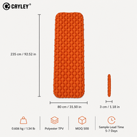 Matelas de camping gonflable portable, matelas pneumatique Diamond AirCell, tapis de couchage imperméable pour la randonnée en plein air, le trekking et les voyages