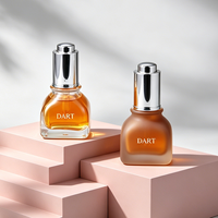 Flacon compte-gouttes en verre transparent de 15 ml et 30 ml avec bouchon à pompe pour huile essentielle nutritive pour cuticules et huile capillaire