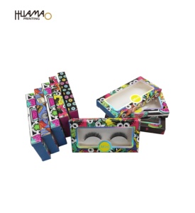 Private Label Eyelash Packaging Vendor Gold Hot Stamping Eyelash Box Packaging Wholesale Eyelsahes With Custom Box