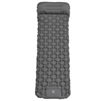 Matelas gonflable pour la randonnée et le camping en plein air avec pompe à pied intégrée, matériau TPU découpable, design anti-humidité, épaisseur 5 cm
