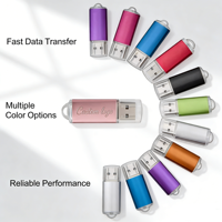 Clé USB en métal personnalisée multicolores avec transfert haute vitesse 2.0 3.0 pour cadeau d'entreprise