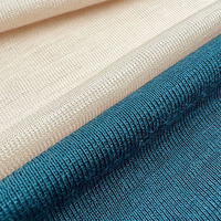 Tissu tricoté 100 % laine mérinos double face à carreaux, maille côtelée 1x1, poids moyen 170g, fil 40S/40S, pour vêtements courts femme