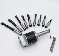 Kit de têtes d'alésage rugueuses F1 12mm 9 pièces BT NT R8 MT pour machine de fraisage CNC