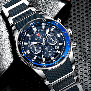REWARD RD81011M Relojes Deportivos de Alta Gama para Hombre, Reloj de Cuarzo Cronógrafo de Negocios con Esfera Grande, Relojes de Pulsera Resistentes al Agua con Caja de Aleación - Product Image 3