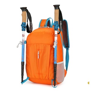 Sport Travel Outdoor Waterproof Lightweight Portable Folding Capacity Zipper Closure Curved Shoulder Strap <b>Nylon</b> <b>Backpack</b> - Product Image 5
