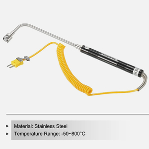 Sonda Termopar Tipo L y Tipo K, Sensor de Temperatura Superficial Portátil con Mango Aislado - Product Image 3