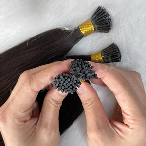 Extensions de cheveux I-Tip en cheveux humains naturels, 22 pouces 100g, invisibles pour fêtes <span class=keywords><strong>et</strong></span> mariages, noires, I-Tip doux, pour femmes - Product Image 5