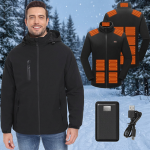 Chaqueta Bomber Casual con Capucha y Calefacción USB, Impermeable, con 8 Zonas de Calefacción, para Deportes de Invierno y Montañismo - Product Image 3