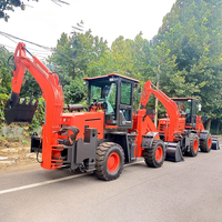 Livraison Gratuite Euro 5 CE EPA Mini Tractopelle Diesel Remorquable pour Travaux Municipaux