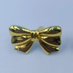 Bow Knot Furniture Handle Alloy Warm <b>Gold</b> European Style Wardrobe <b>Cabinet</b> <b>Knob</b> Hardware Accessory - Product Image 1