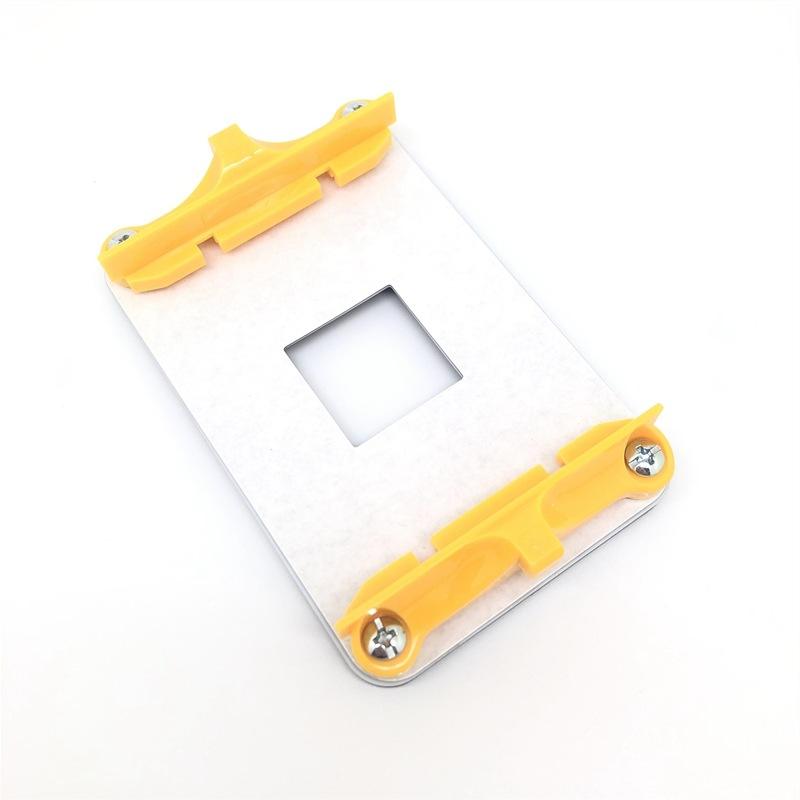 Soporte plano posterior de acero cuadrado AM5 amarillo