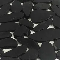 Черные полированные плиты из натурального камня, мозаичная плитка 30x30 см для наружного ландшафтного дизайна, мощения дорожек, облицовки стен