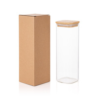 Bocaux de rangement rectangulaires en verre borosilicate écologiques, compatibles micro-ondes et lave-vaisselle, multifonctionnels pour fêtes, maison et projets DIY