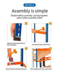 Estanterías y Sistemas de Almacenaje Azules y Naranjas, Estanterías Resistentes - Product Image 3