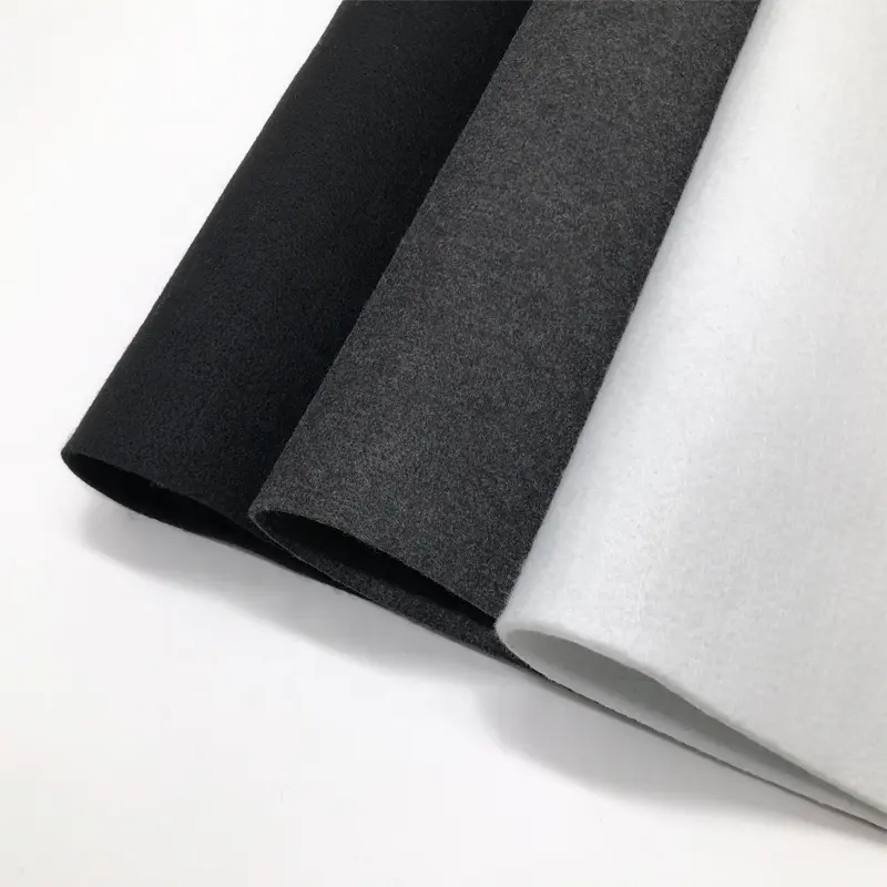 100% polyester new fiber or recycle fiber needle punch nonwoven fabric for garment clothing pad