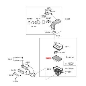 Filtro aria originale nuovo motore per <span class=keywords><strong>Hyundai</strong></span> <span class=keywords><strong>Kona</strong></span> ed Elantra - Product Image 6